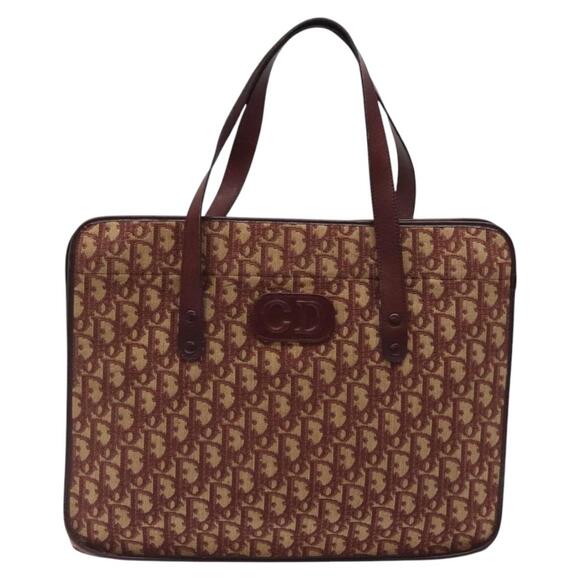 DIOR Trotter Canvas Hand Bag Red - Picture 2 of 12